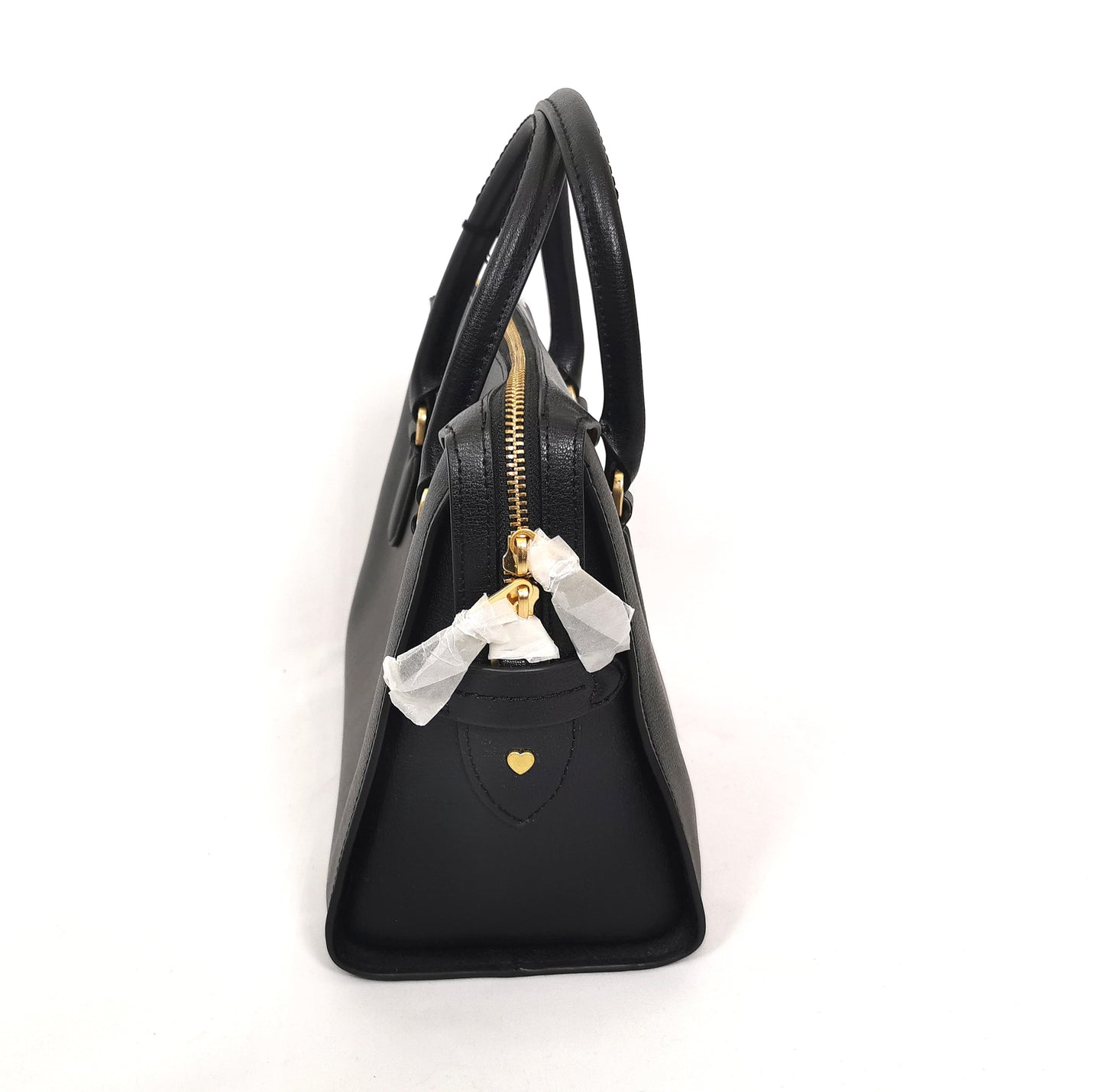 Lulu Guinness boxy A frame Dylan Handbag, Medium, Dark Navy, Top handle bag