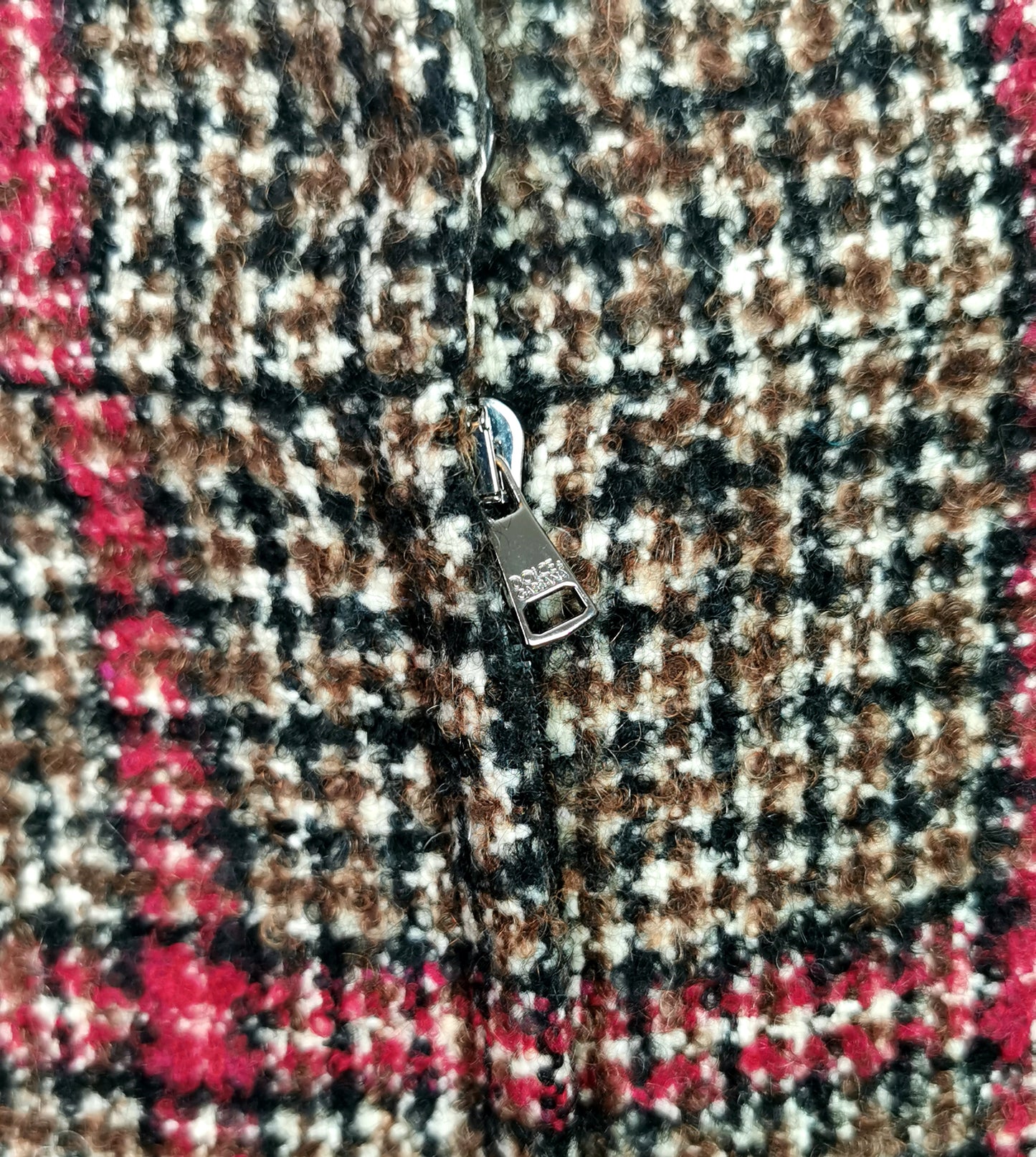 Dolce and Gabbana tweed pleat front skirt