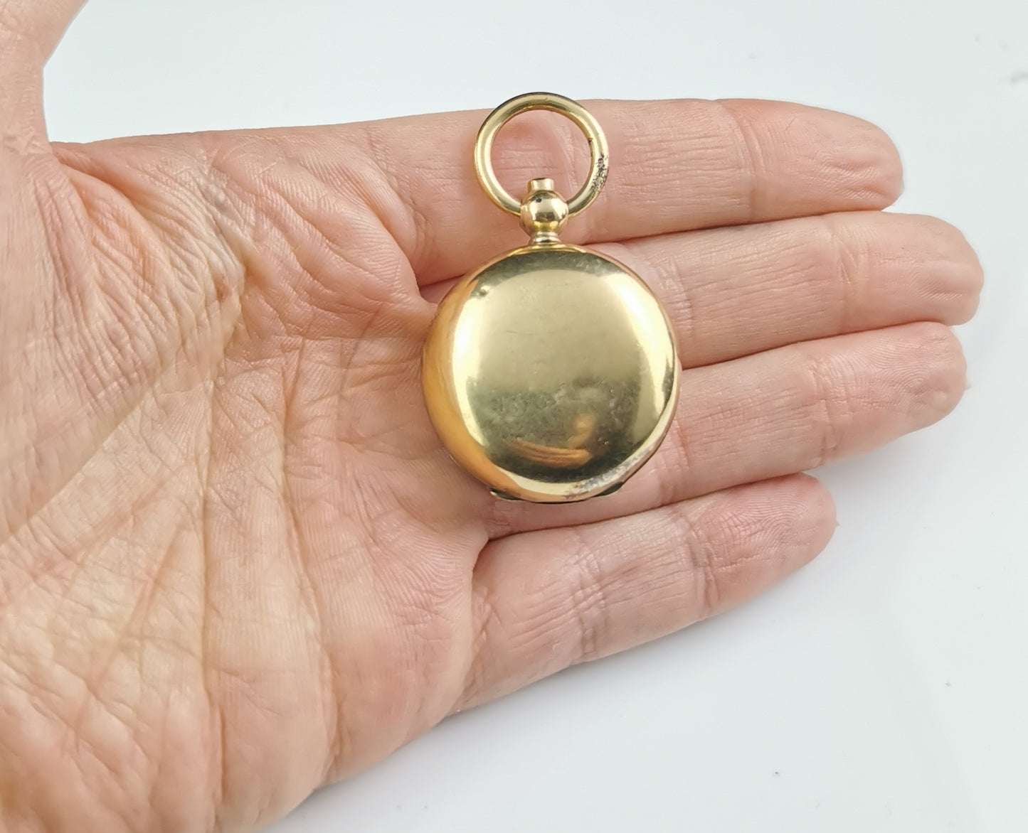 Antique gold plated sovereign case, holder, Pendant