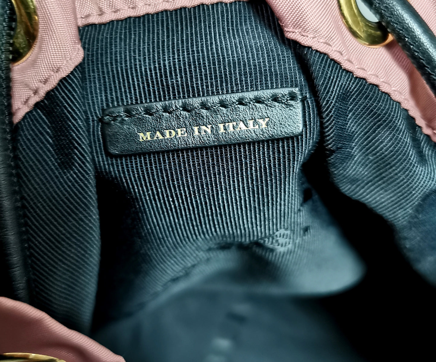 Burberry The Rucksack, pink nylon backpack, Gold tone hardware