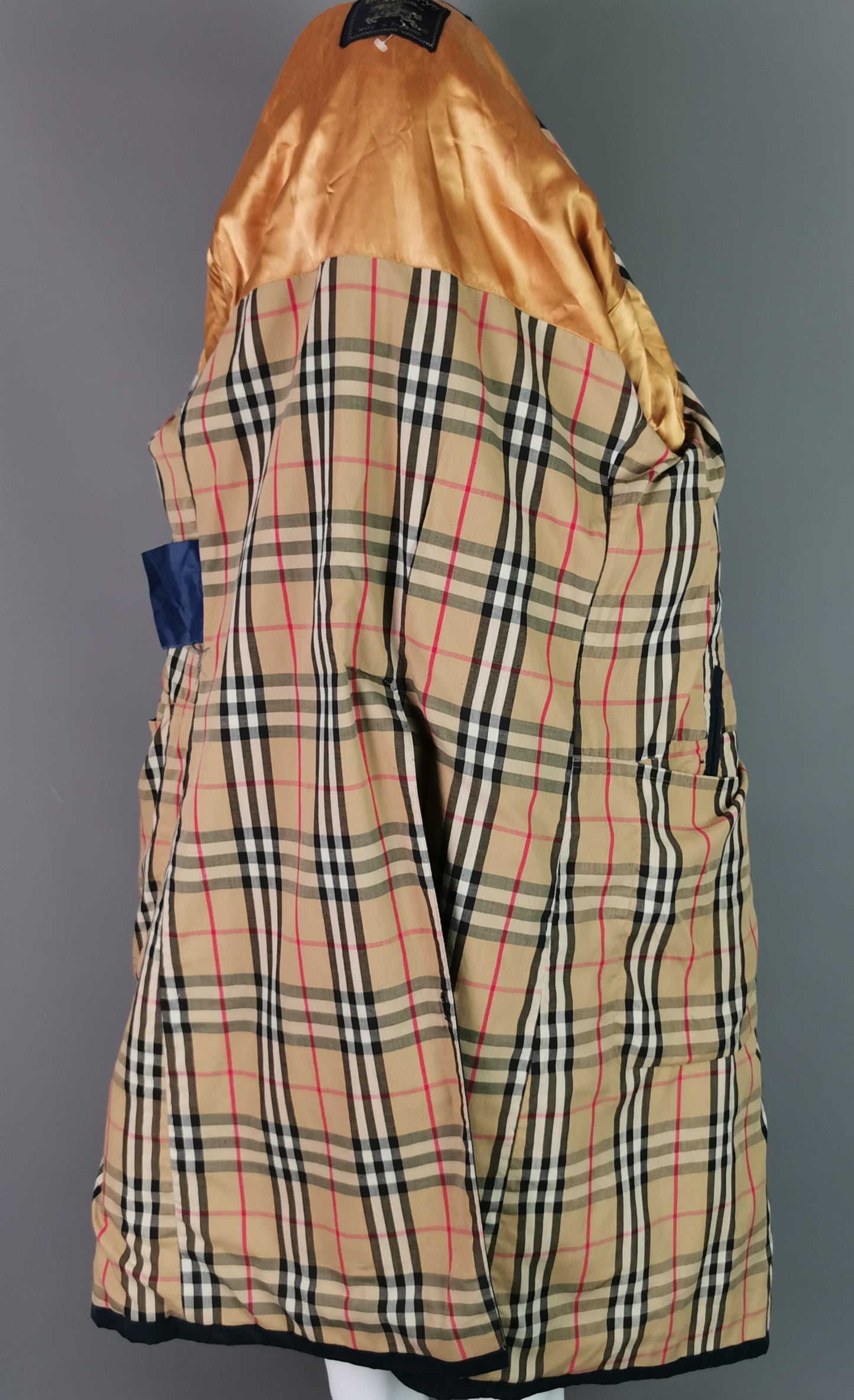 Vintage Mens Burberry navy trench coat, Mac