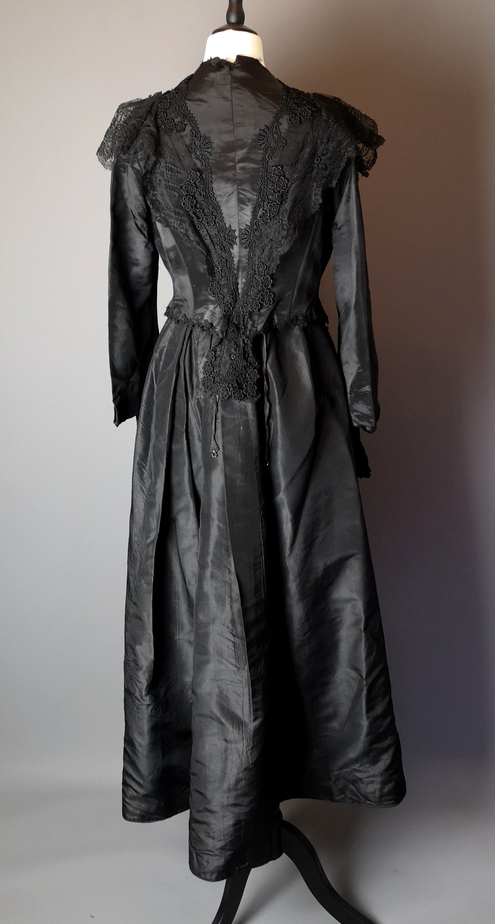 Mourning Dress in Black Lace